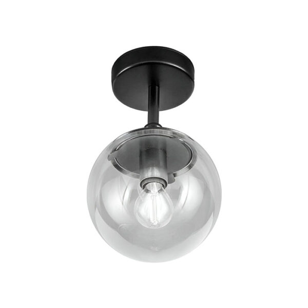 Lampada da soffitto nera Global 262 315 03 Metal Lux
