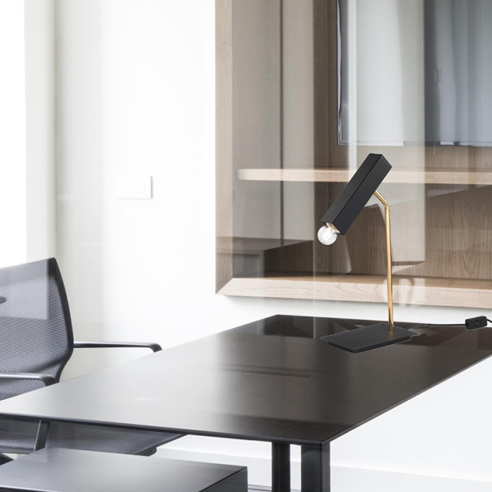 Lampada da tavolo in metallo verniciato nero Raster 265 121 03 Metal Lux