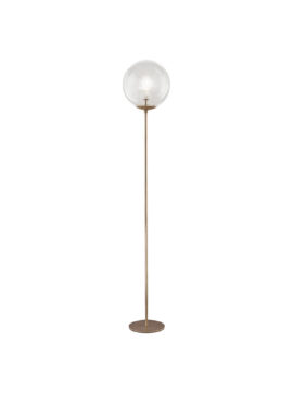 Lampada da terra in metallo e vetro Global 262 730 04 Metal Lux