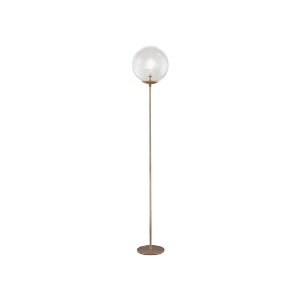 Lampada da terra in metallo e vetro Global 262 730 04 Metal Lux