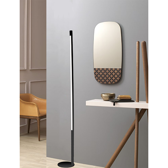 Lampada da terra nera Index 278 701 03 Metal Lux