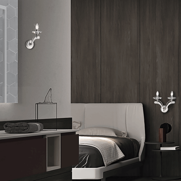 Lampade a parete cromate Icaro Metal Lux