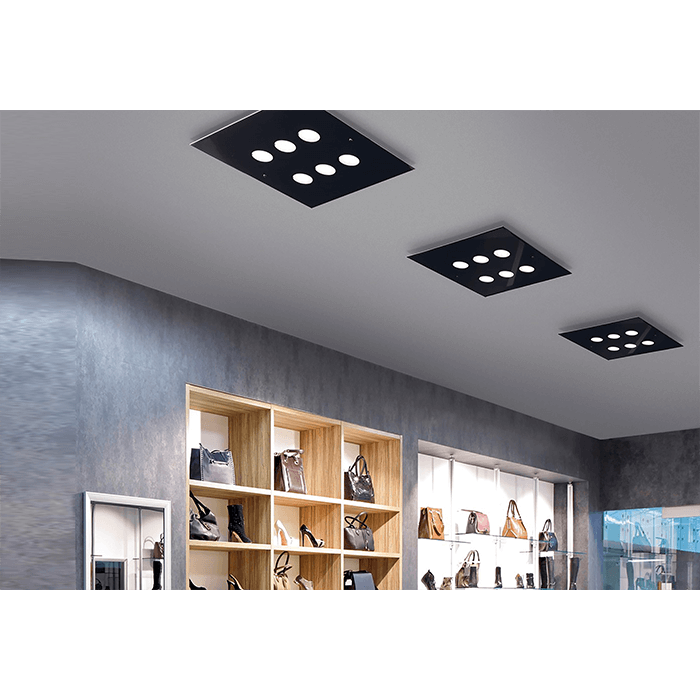 Lampade da soffitto nere Dado Metal Lux