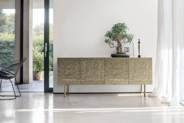 Madia in vetro ondulato bronzo Artemide MA115 Target Point