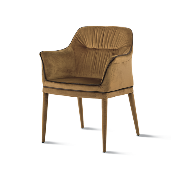 Poltroncina con braccioli nocciola Dallas Target Point