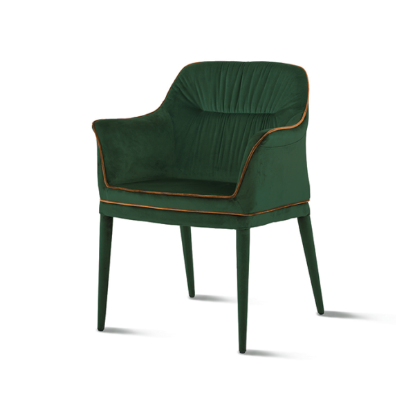 Poltroncina con braccioli verde scuro Dallas Target Point