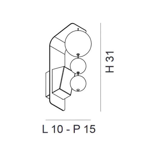 Scheda tecnica lampada a parete Bolero 251 111 Metal Lux