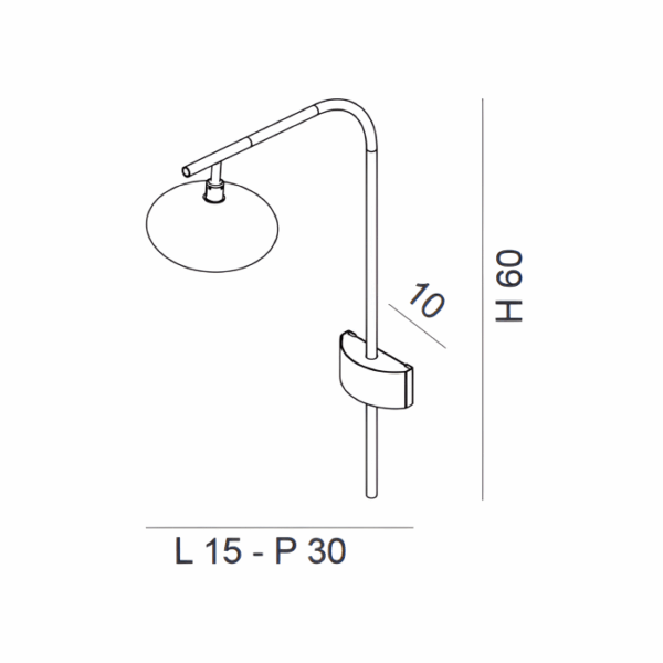Scheda tecnica lampada a parete Dedalo 260 901 Metal Lux