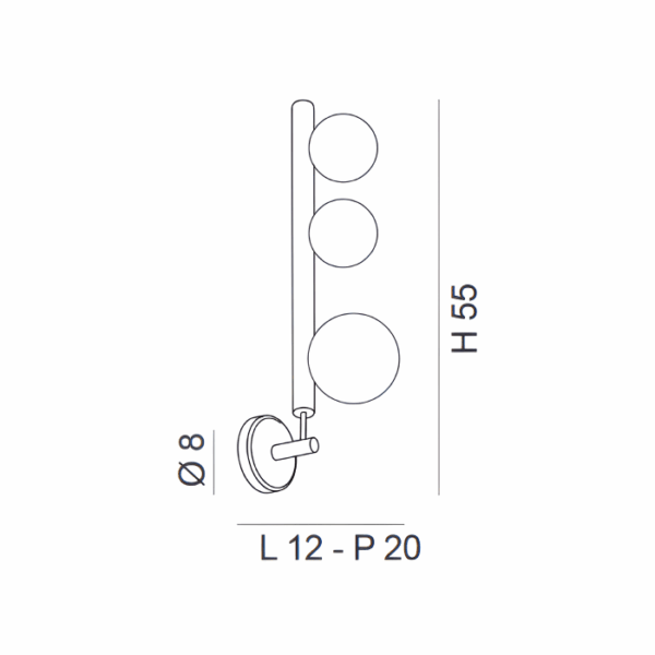 Scheda tecnica lampada a parete Libra 276 103 Metal Lux