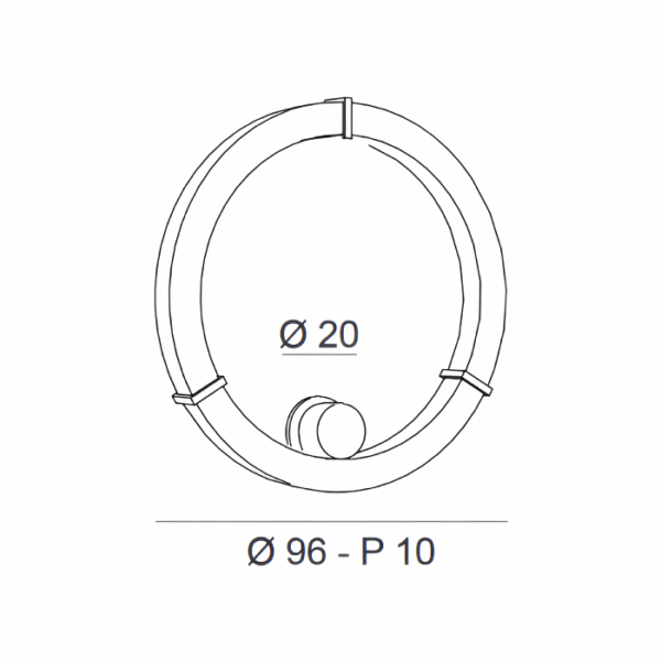 Scheda tecnica lampada a parete Orbita 269 210 Metal Lux