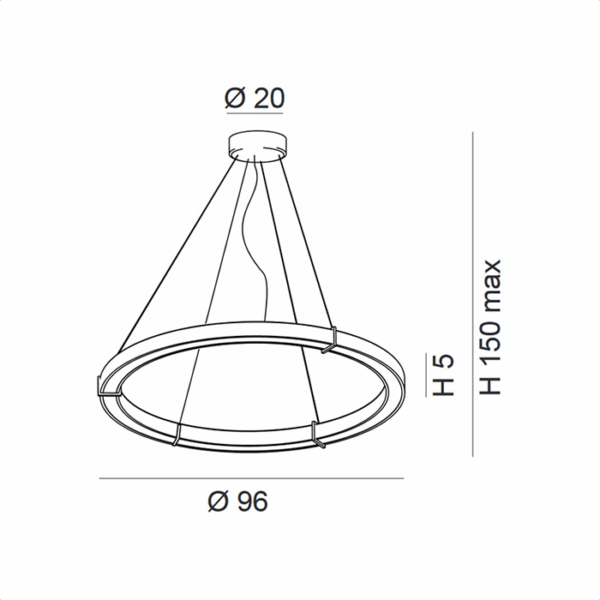Scheda tecnica lampada a sospensione 269 100 Orbita Metal Lux