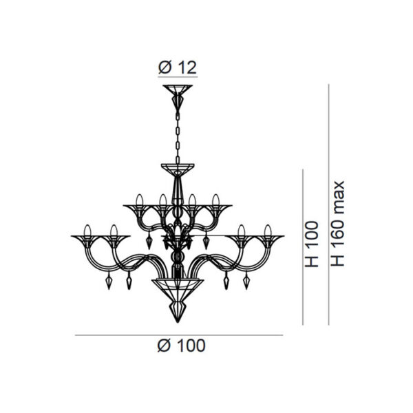Scheda tecnica lampada a sospensione Dedalo 192 112 Metal Lux