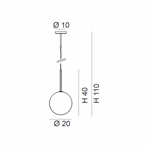 Scheda tecnica lampada a sospensione Estro 267 501 Metal Lux