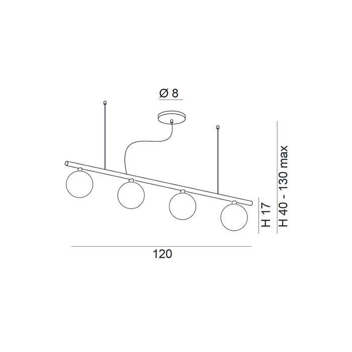 Scheda tecnica lampada a sospensione Libra 276 144 07 Metal Lux
