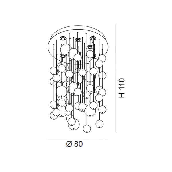 Scheda tecnica lampada da soffitto Bolero 251 ‎080 Metal Lux