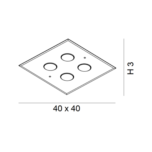 Scheda tecnica lampada da soffitto Dado 259 340 Metal Lux