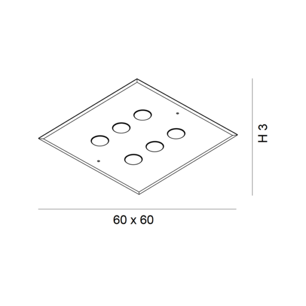 Scheda tecnica lampada da soffitto Dado 259 360 Metal Lux
