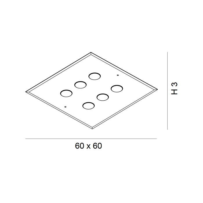 Scheda tecnica lampada da soffitto Dado 259 360 Metal Lux