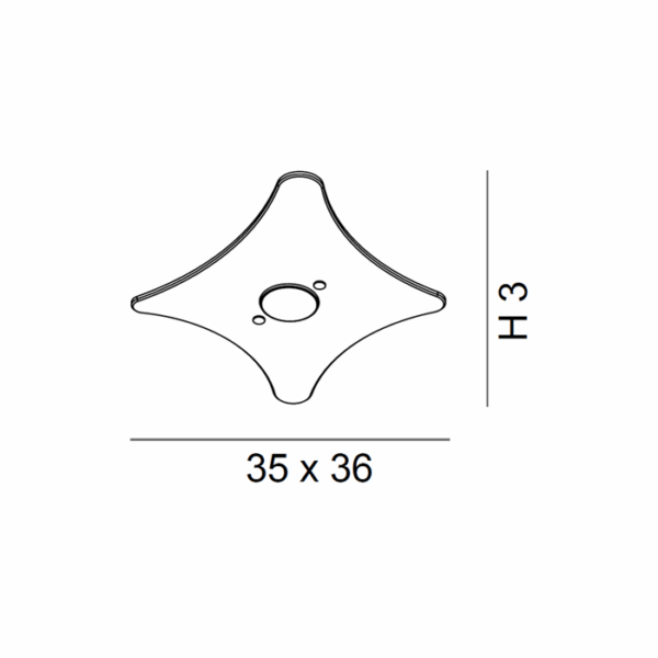 Scheda tecnica lampada da soffitto Manta 264 301 Metal Lux
