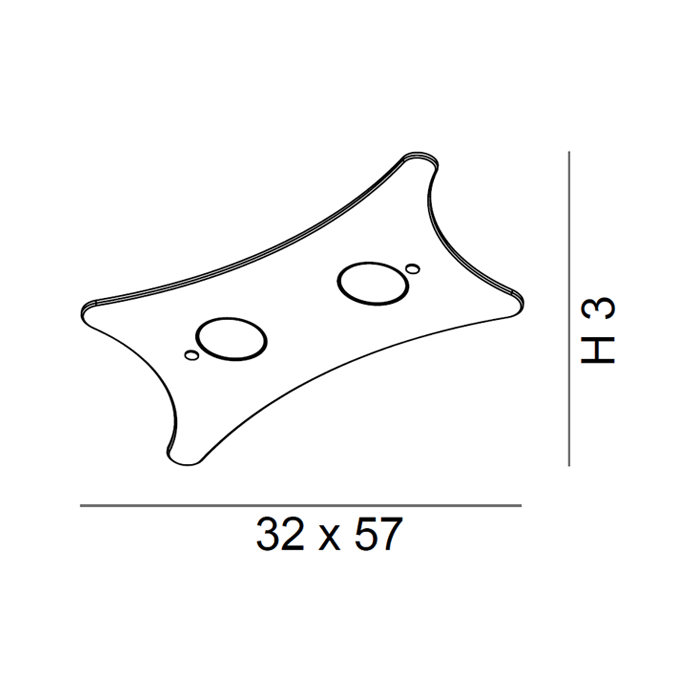 Scheda tecnica lampada da soffitto Manta 264 302 Metal Lux
