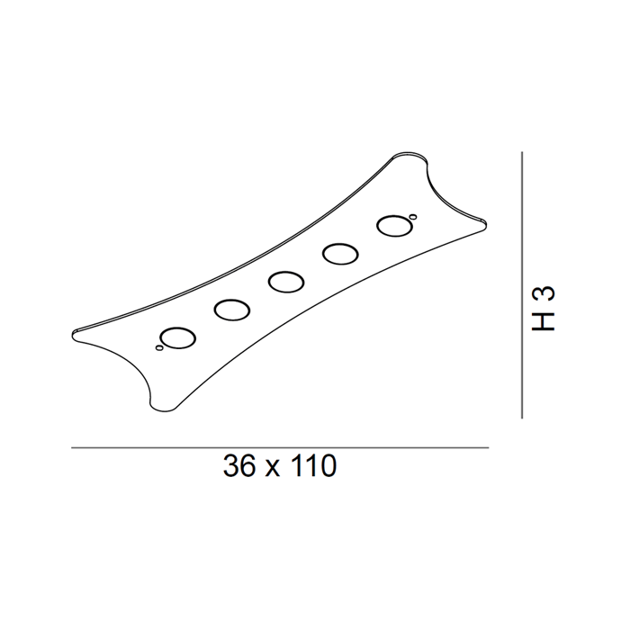 Scheda tecnica lampada da soffitto Manta 264 305 Metal Lux