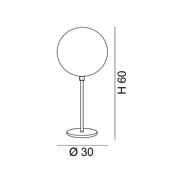 Scheda tecnica lampada da tavolo Global 262 230 Metal Lux