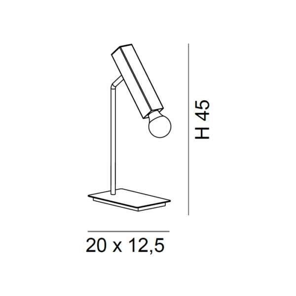 Scheda tecnica lampada da tavolo Raster 265 121 Metal Lux