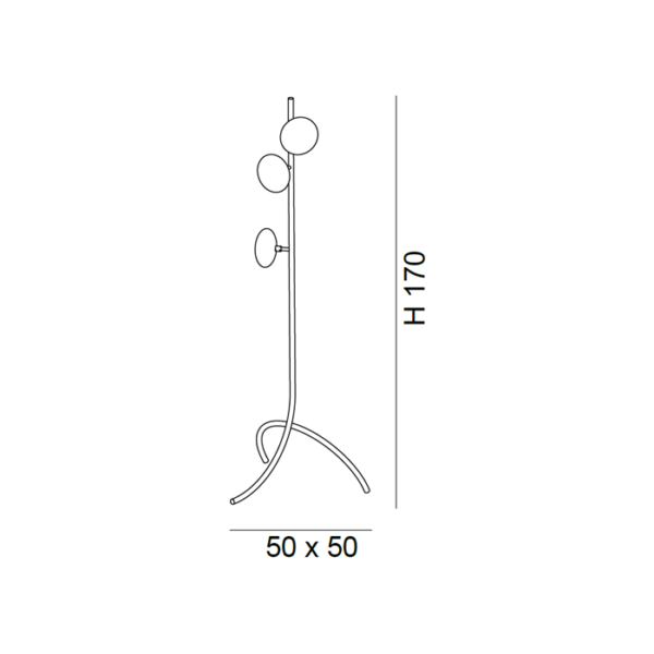 Scheda tecnica lampada da terra Dolce 260 733 Metal Lux