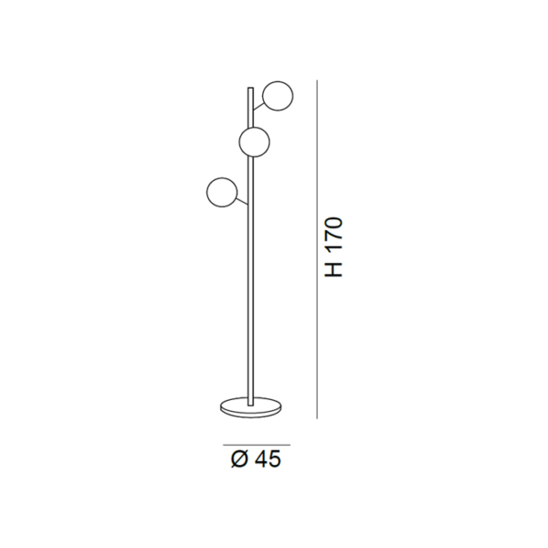 Scheda tecnica lampada da terra Global 262 733 Metal Lux