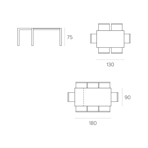 Scheda tecnica tavolo allungabile Enea TA1D9 Target Point