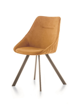 Sedia in microfibra arancio e metallo bronzo Bilbao e Bilbao Twist Target Point