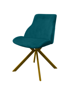 Sedia in microfibra azzurro metallo bronzo Brasilia New Target Point