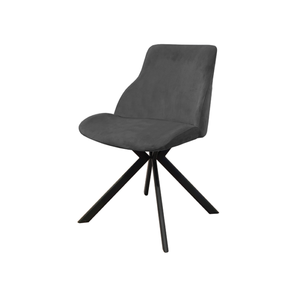 Sedia in microfibra grafite e metallo nero Brasilia New Target Point
