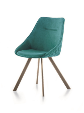 Sedia in soft touch vintage azzurro e metallo bronzo Bilbao e Bilbao Twist Target Point