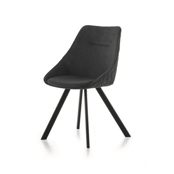 Sedia in soft touch vintage grafite e metallo grafite Bilbao e Bilbao Twist Target Point