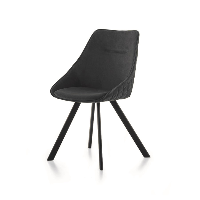 Sedia in soft touch vintage grafite e metallo grafite Bilbao e Bilbao Twist Target Point
