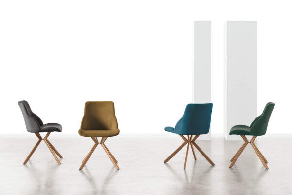 Sedie imbottite colorate in microfibra Brasilia New Target Point