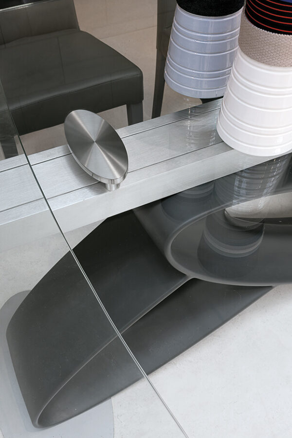 Tavolo allungabile in vetro trasparente Eclipse TA400 Target Point