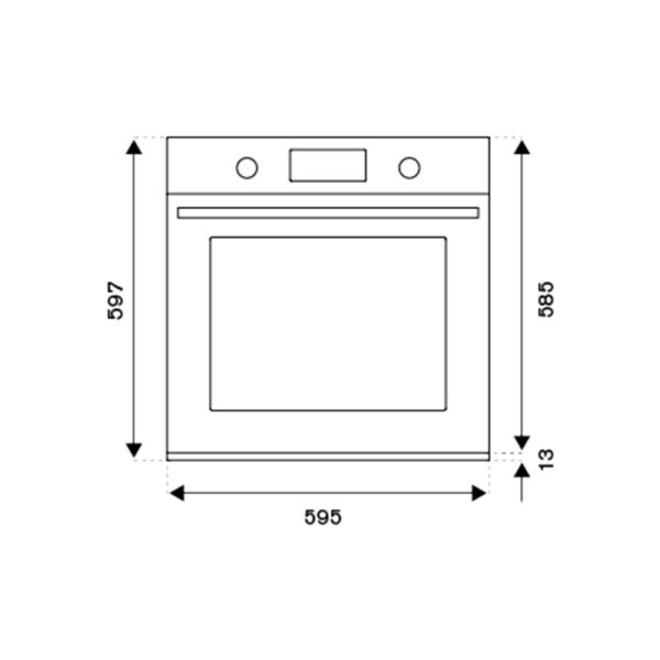 Disegno tecnico forno da incasso elettrico F609MODESX Bertazzoni