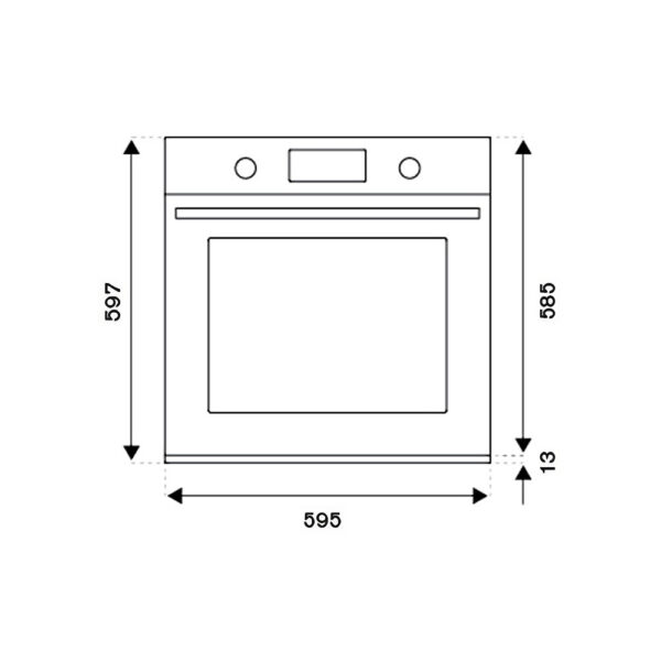 Disegno tecnico forno da incasso elettrico F609PROESX Bertazzoni