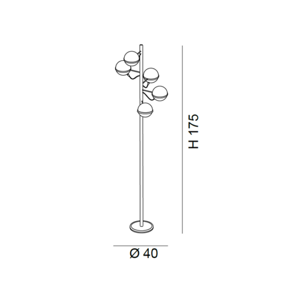 Scheda tecnica lampada da terra Giro 280 745 Metal Lux