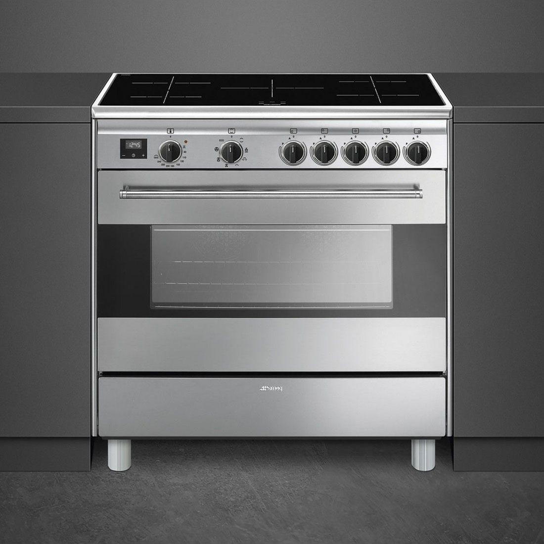 Cucina libera installazione con piano cottura induzione BG91IX9-1 Smeg