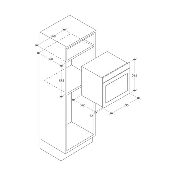 Scheda tecnica forno a gas da incasso FLG202/1N Candy