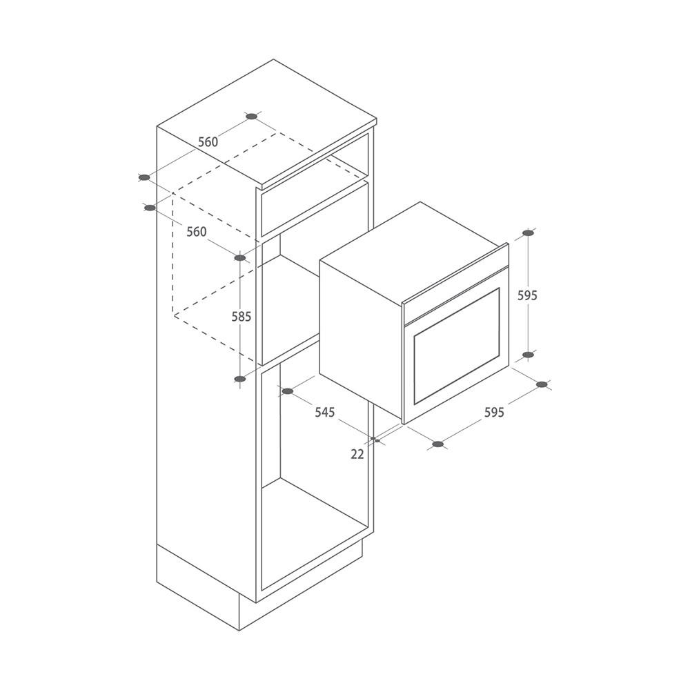 Scheda tecnica forno a gas da incasso FLG202/1N Candy