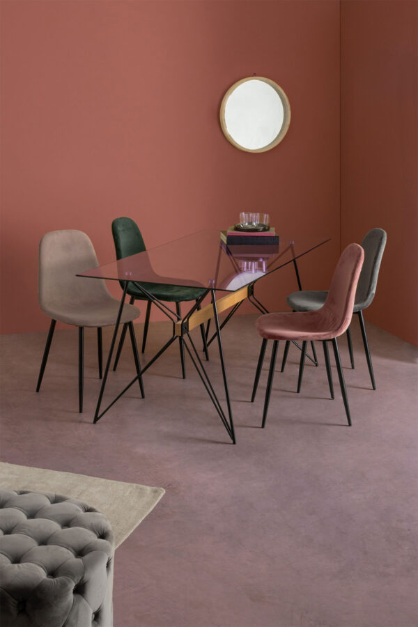 Tavolo elegante rettangolare fisso piano in vetro Primary 0732974 Andrea Bizzotto
