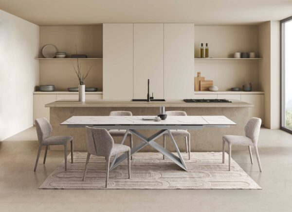 Tavolo moderno rettangolare allungabile bianco Aliisa 0731285 Andrea Bizzotto