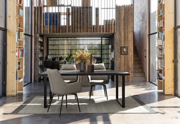 Tavolo moderno rettangolare fisso nero Hastings 0747017 Andrea Bizzotto