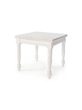 Tavolo quadrato allungabile bianco in legno di mango Colette 0745071 Andrea Bizzotto