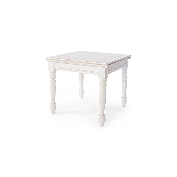 Tavolo quadrato allungabile bianco in legno di mango Colette 0745071 Andrea Bizzotto