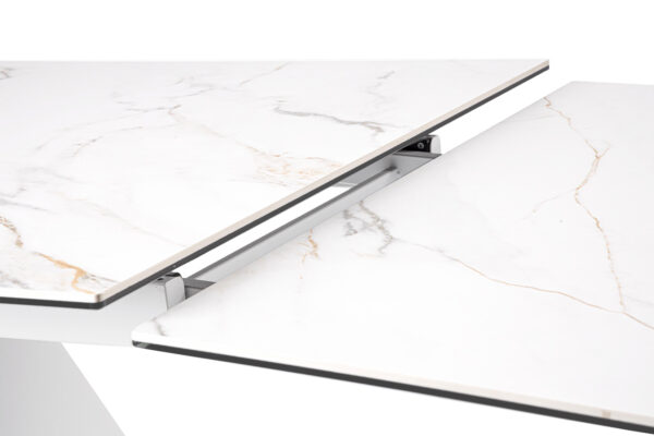 Tavolo rettangolare allungabile bianco in ceramica e metallo Aliisa 0731285 Andrea Bizzotto